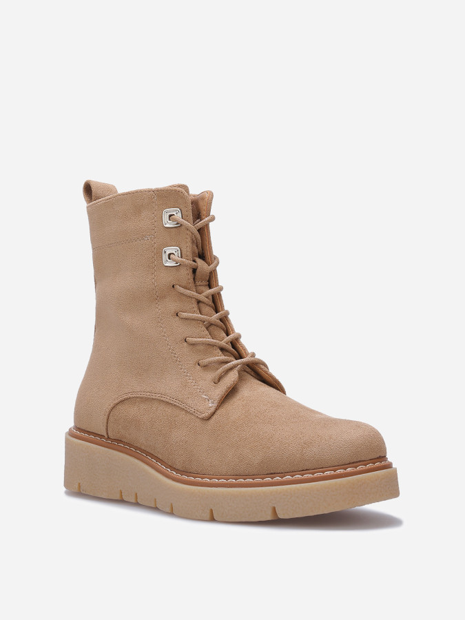 Rangers en suédine à semelle compensée