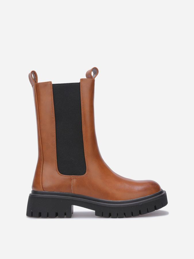 Chelsea hautes à semelle texturée