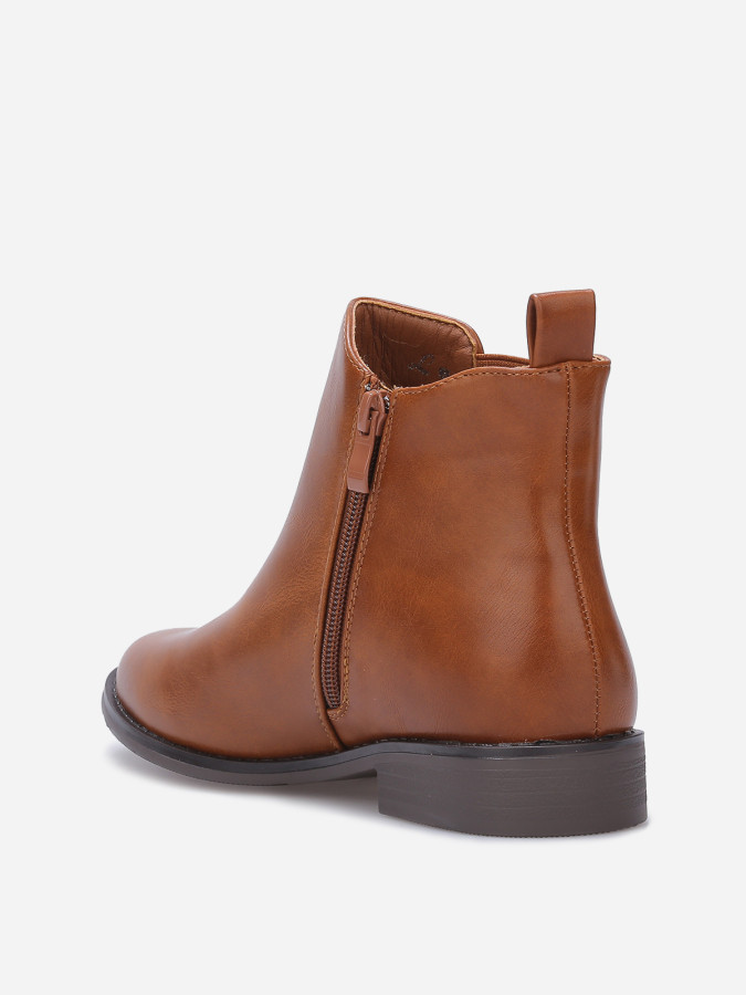 Bottines plates chelsea en simili