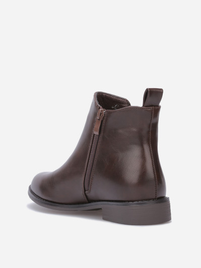 Bottines plates chelsea en simili