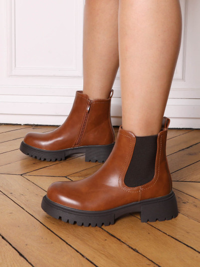 Chelsea à semelle crantée et texturée