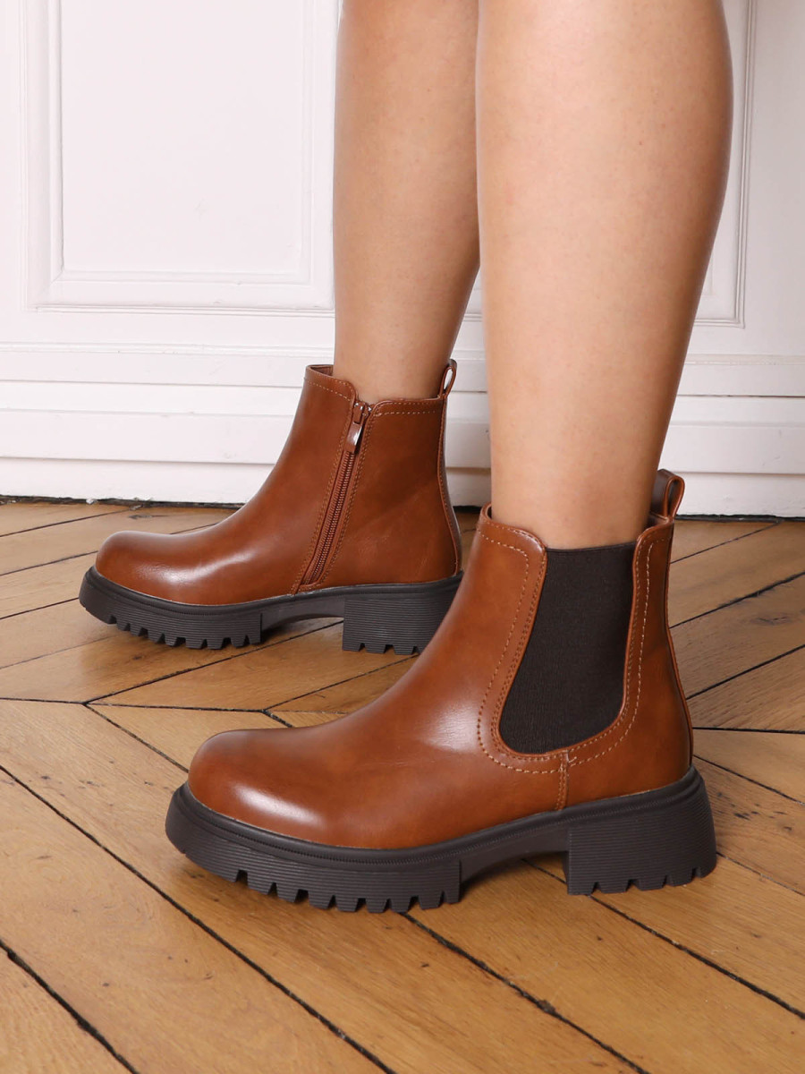 Chelsea à semelle crantée et texturée