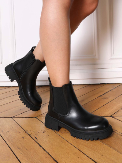 Chelsea à semelle crantée et texturée