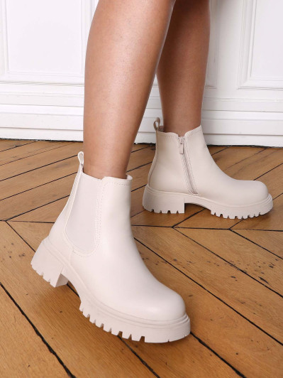 Chelsea à semelle crantée et texturée