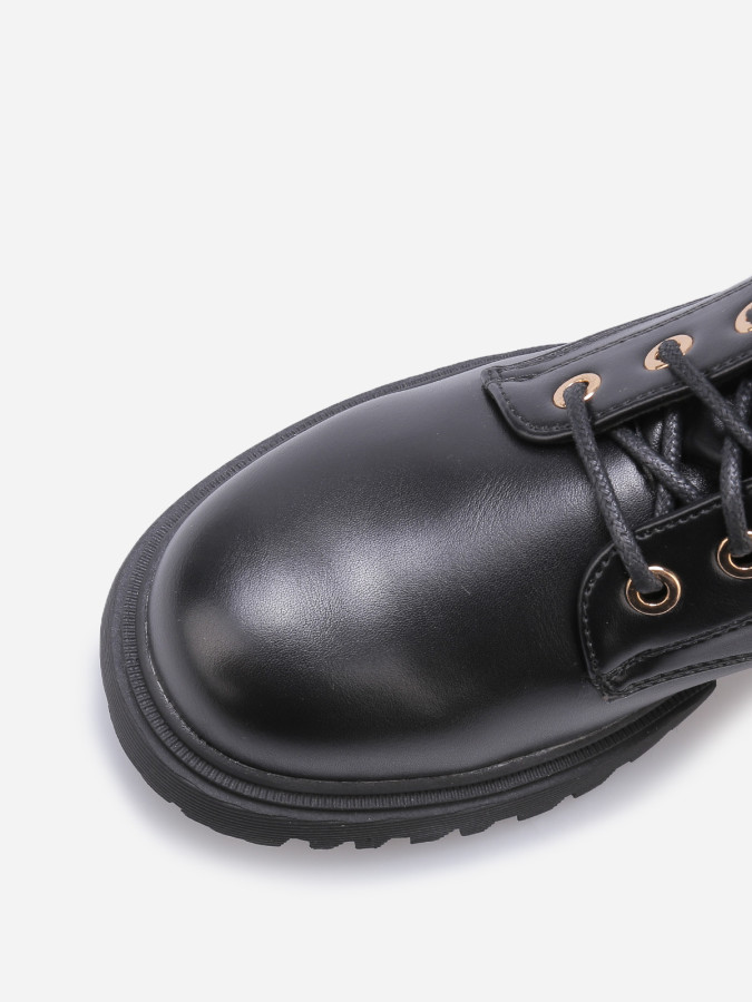 Bottines rangers à détail matelassé