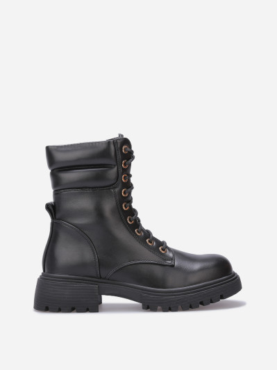 Bottines rangers à détail matelassé