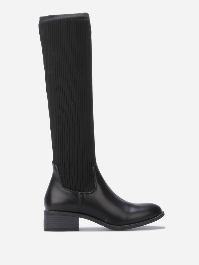 Bottes en simili effet chaussettes