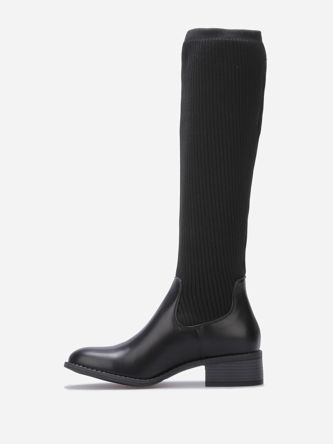 Bottes en simili effet chaussettes