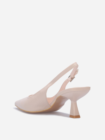 Escarpins slingback à boucle en strass