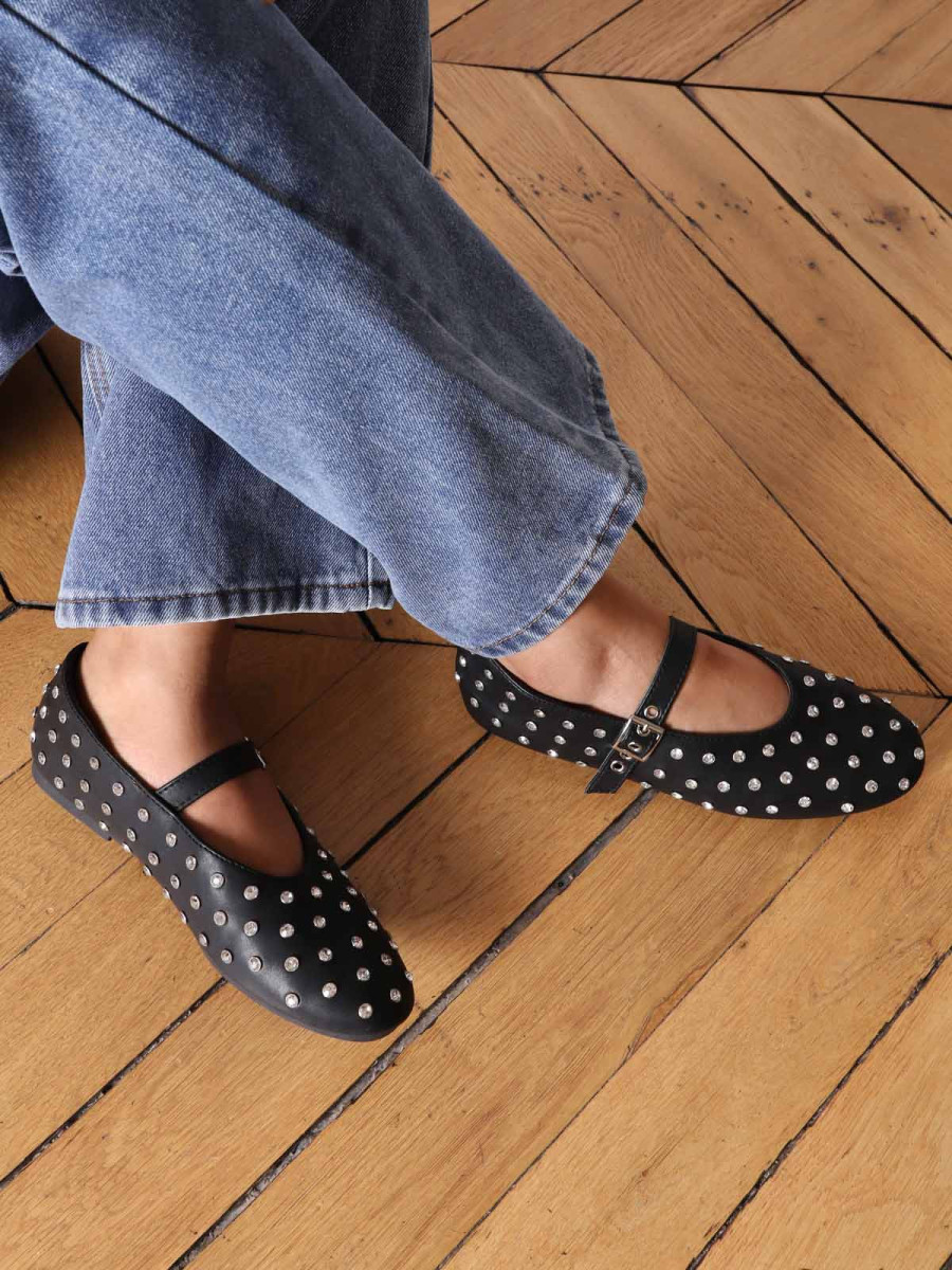 Ballerines en simili à strass