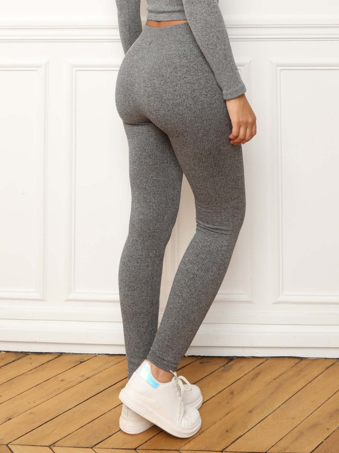 Legging côtelé basique