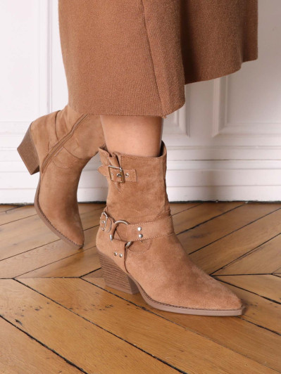 Santiags à sangles et anneau