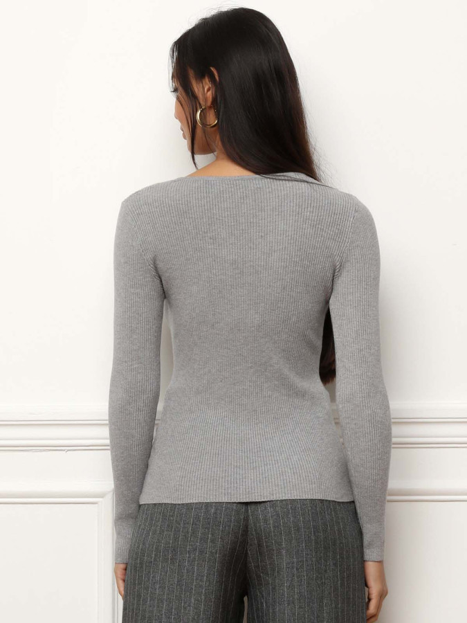 Sous-pull à décolleté festonné