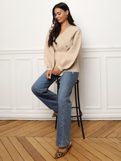 Gilet style kimono à nouer