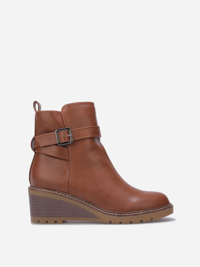 Bottines compensées à boucle