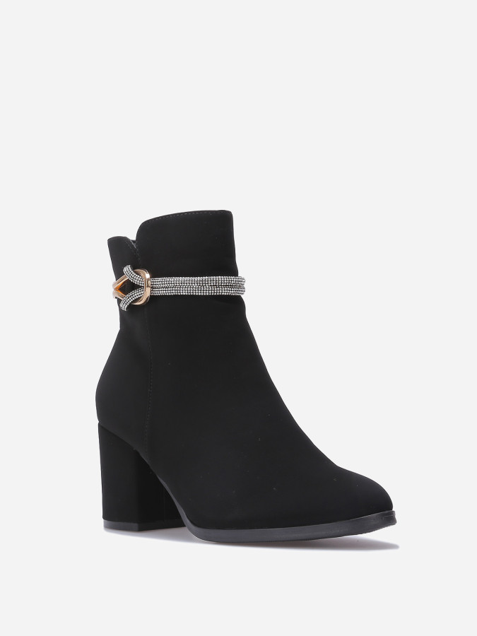 bottine talon strass