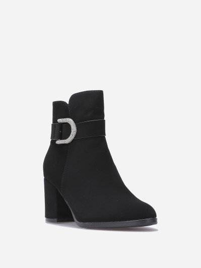 Bottines à bride et boucle bijou