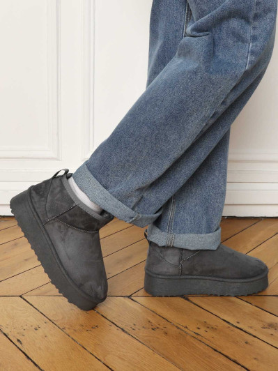 Boots fourrées à plateforme