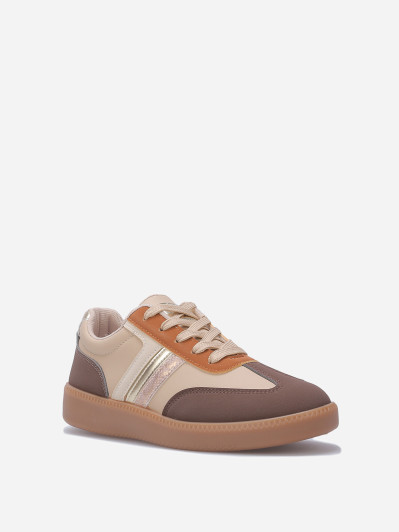 Baskets basses multi-matières