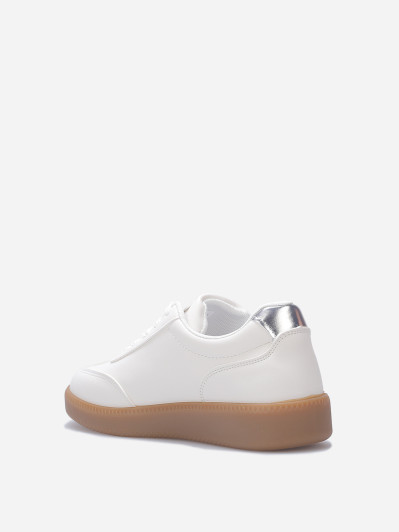 Baskets basses multi-matières