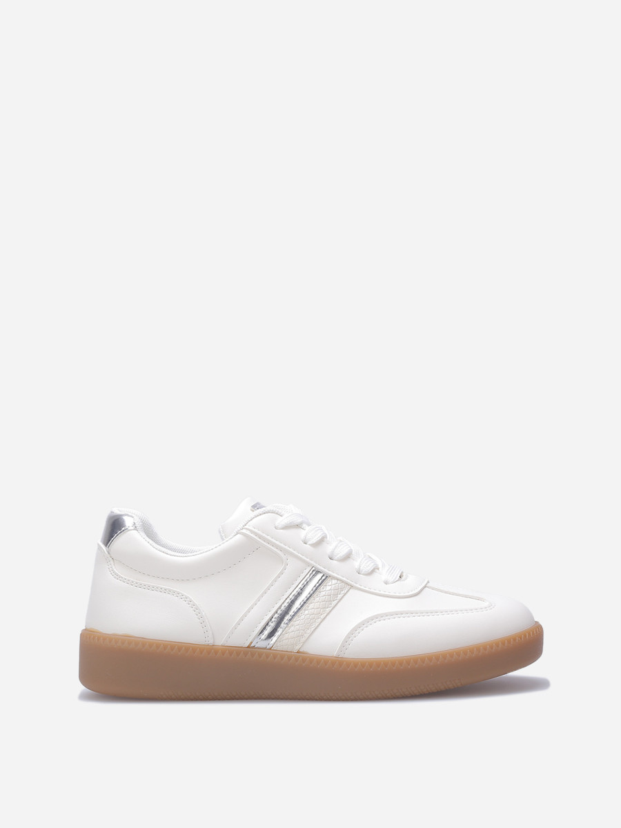 Baskets basses multi-matières