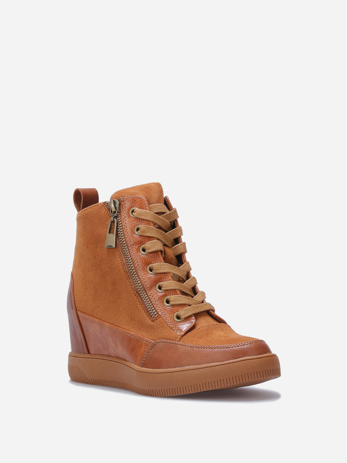 Baskets compensées bi-matières