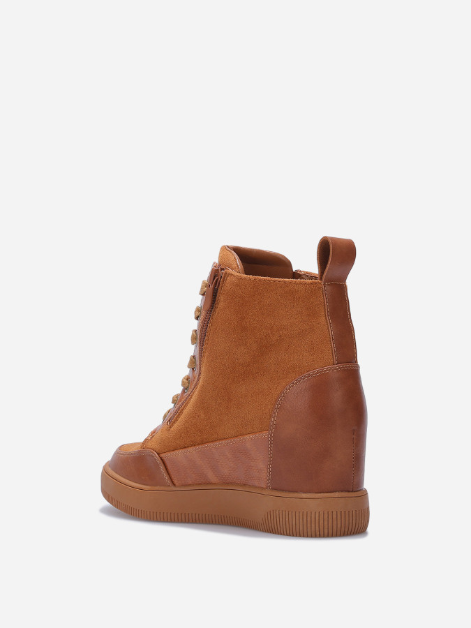 Baskets compensées bi-matières