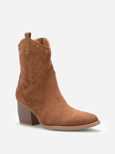 Santiags basses à surpiqures