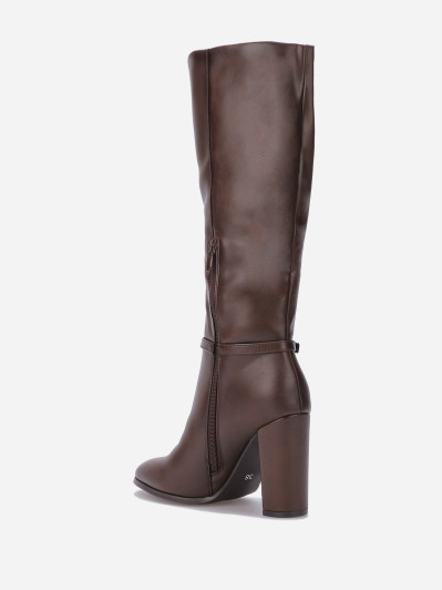 Bottes en simili à talon et brides