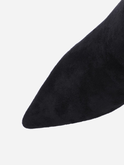 Bottes froncées en suédine