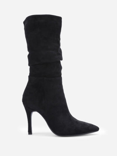 Bottes froncées en suédine