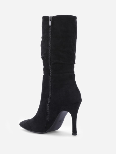 Bottes froncées en suédine