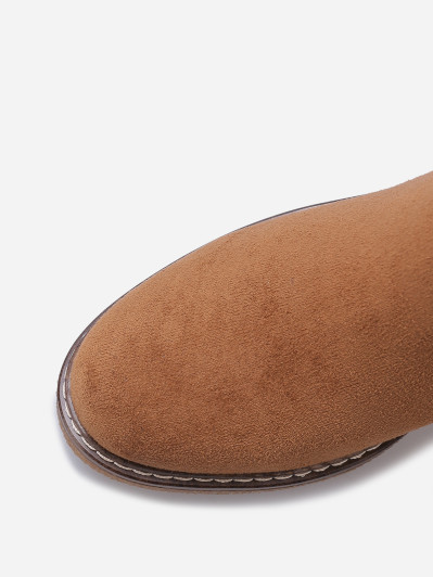 Bottines compensées en suédine