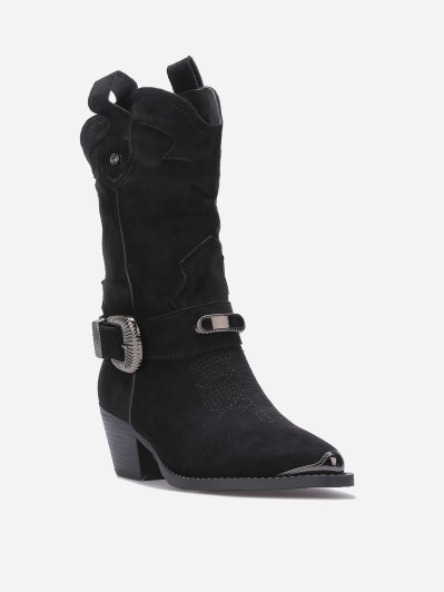 Santiags en suédine à boucle