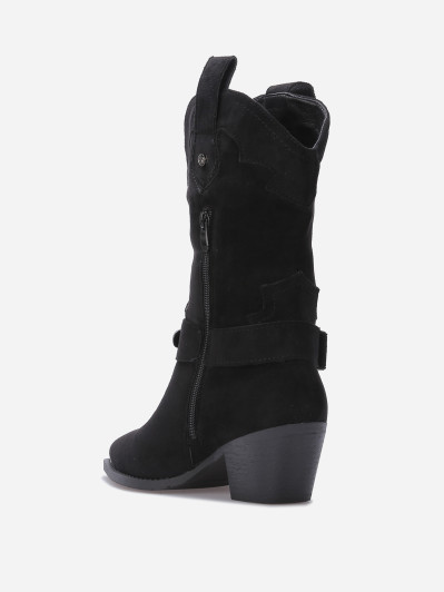 Santiags en suédine à boucle