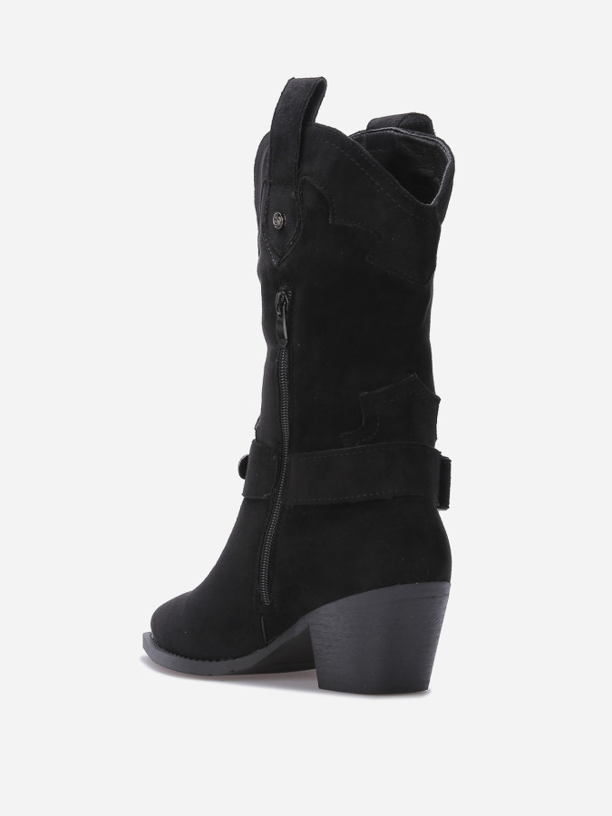 Santiags en suédine à boucle