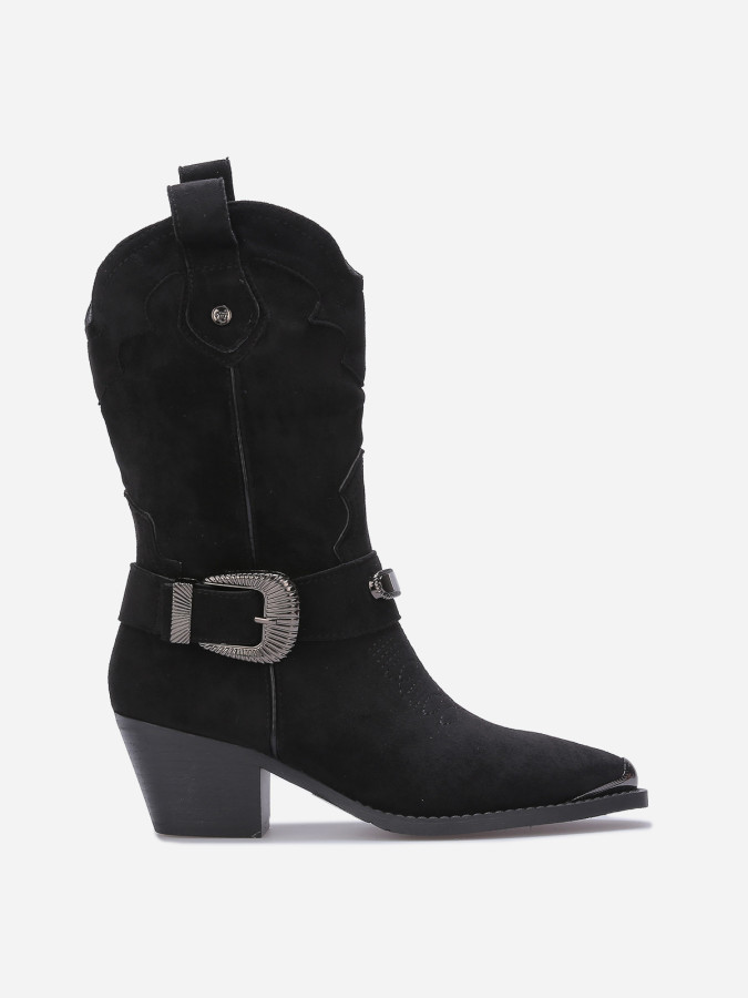 Santiags en suédine à boucle