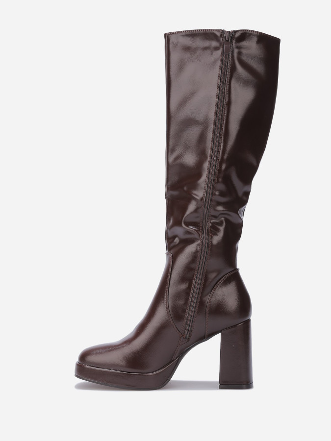 Bottes à talon carré et plateforme