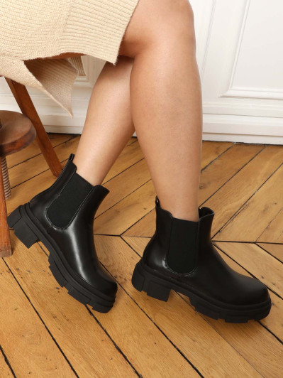 Chelsea à semelle épaisse texturée