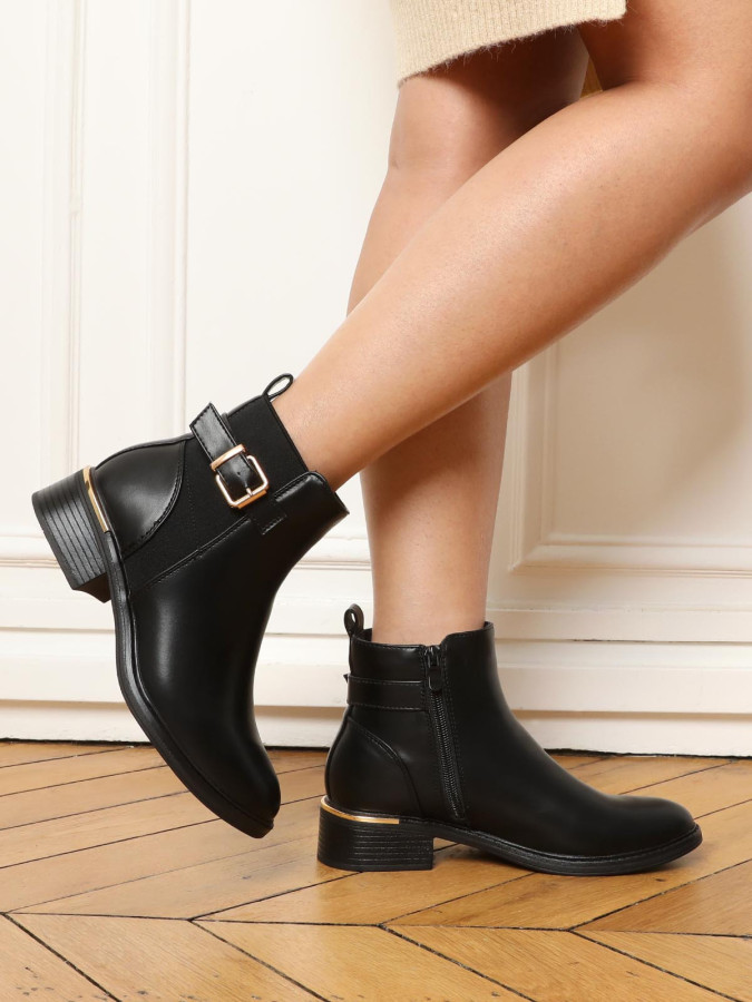 Bottines chelsea avec bride à boucle