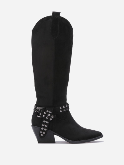 Santiags à bride nouée et cloutée