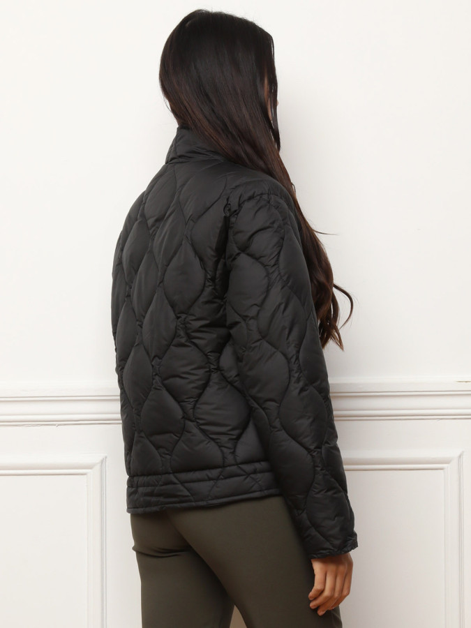 Doudoune zippée noire à poches