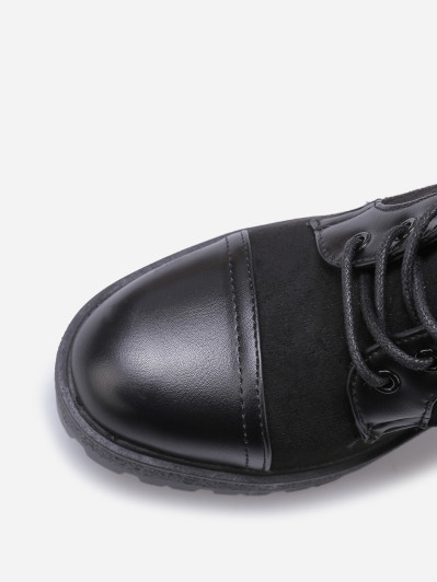 Rangers bi-matières à talon