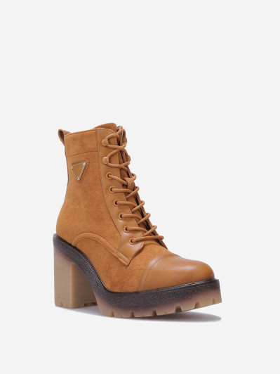 Rangers bi-matières à talon