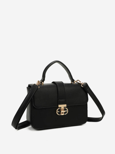 Sac cartable à fermoir doré