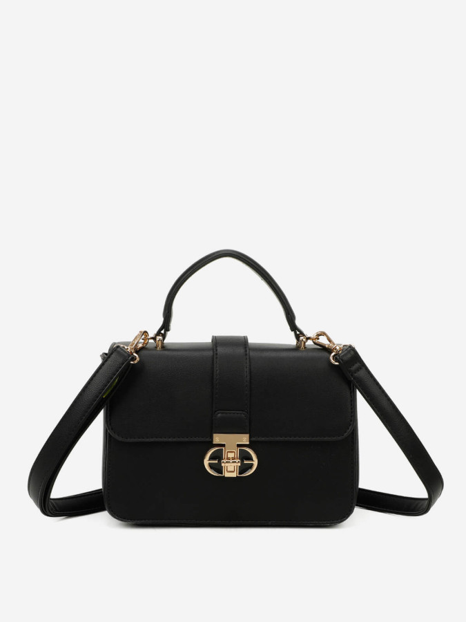 Sac cartable à fermoir doré