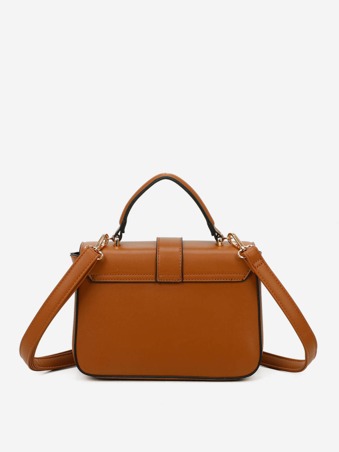 Sac cartable à fermoir doré