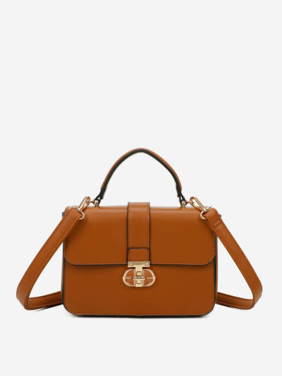 Sac cartable à fermoir doré