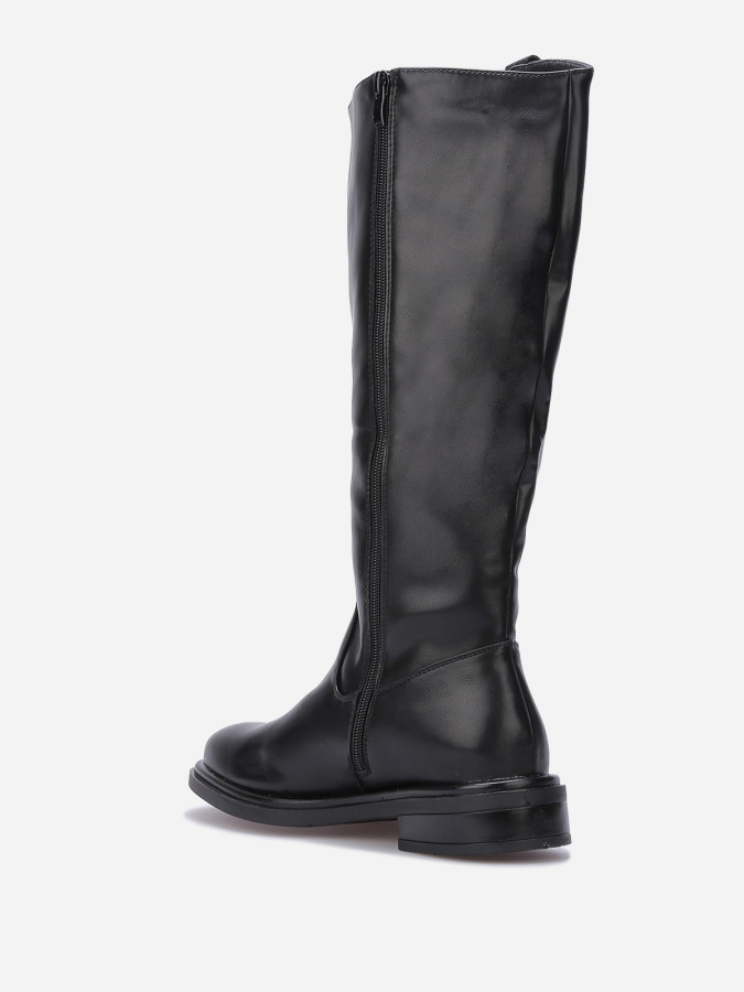 Bottes cavalières à détail métallique