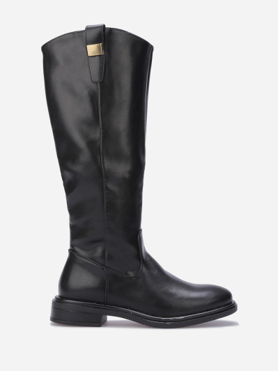 Bottes cavalières à détail métallique